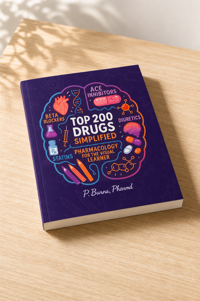 Top 200 Drugs Simplified: Pharmacology Coloring Book & Study Guide