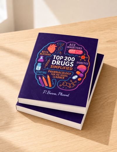 Top 200 Drugs Simplified: Pharmacology Coloring Book & Study Guide